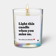 Duftkerze Rainbow Woody Light this candle when you miss us. von ChattyCandles