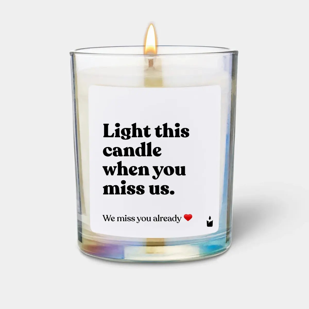 Duftkerze Rainbow Woody Light this candle when you miss us. von ChattyCandles