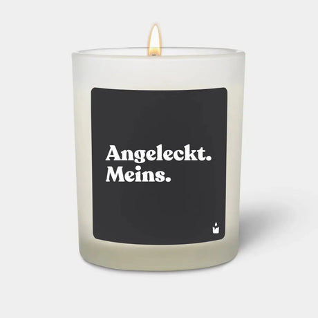 Duftkerze Weiss Woody Angeleckt. Meins. von ChattyCandles