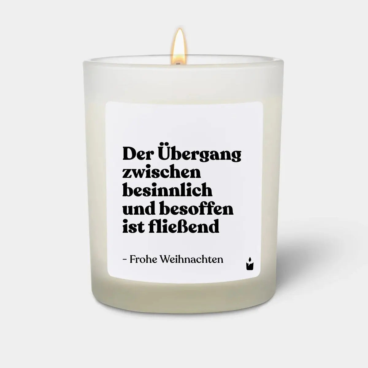 Duftkerze Weiss Woody Der Übergang zwischen besinnlich und besoffen ist fließend. Frohe Weihnachten von ChattyCandles
