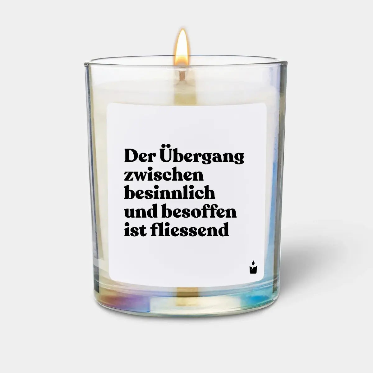 Duftkerze Rainbow Flowery Der Übergang zwischen besinnlich und besoffen ist fliessend von ChattyCandles
