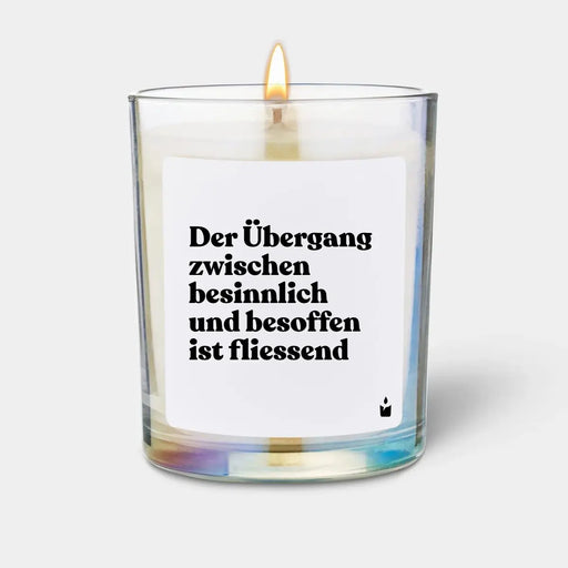 Duftkerze Flowery Der Übergang zwischen besinnlich und besoffen ist fliessend von ChattyCandles