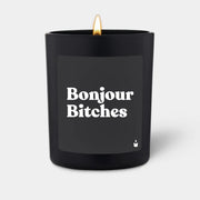 Duftkerze Schwarz Flowery Bonjour Bitches von ChattyCandles
