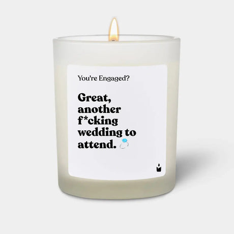 Duftkerze Weiss Woody Great, another f*cking wedding to attend von ChattyCandles