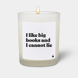 Duftkerze Weiss Woody I like big books and I cannot lie von ChattyCandles