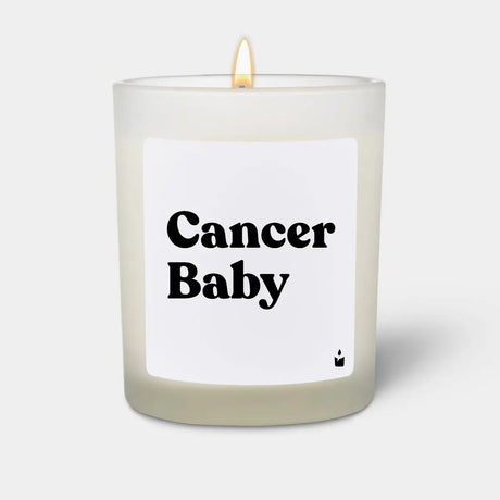 Duftkerze Weiss Flowery Cancer Baby von ChattyCandles