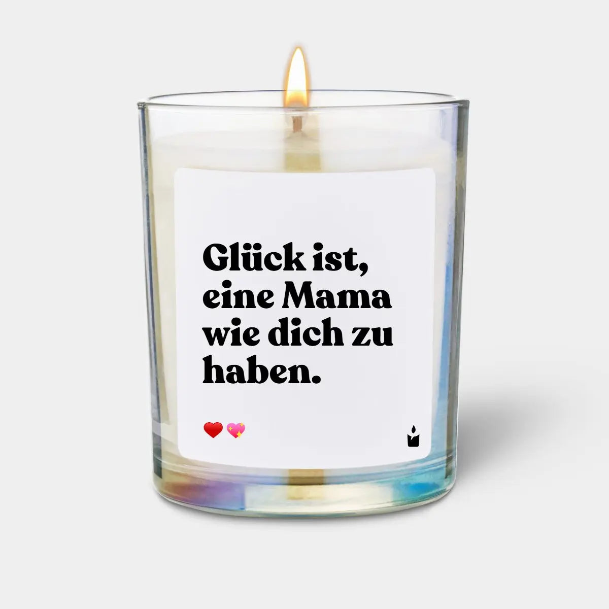 Duftkerze Rainbow Woody Glück ist, eine Mama wie dich zu haben. von ChattyCandles