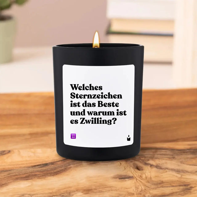 Duftkerze Schwarz Woody Welches Sternzeichen ist das Beste und warum ist es Zwilling? von ChattyCandles