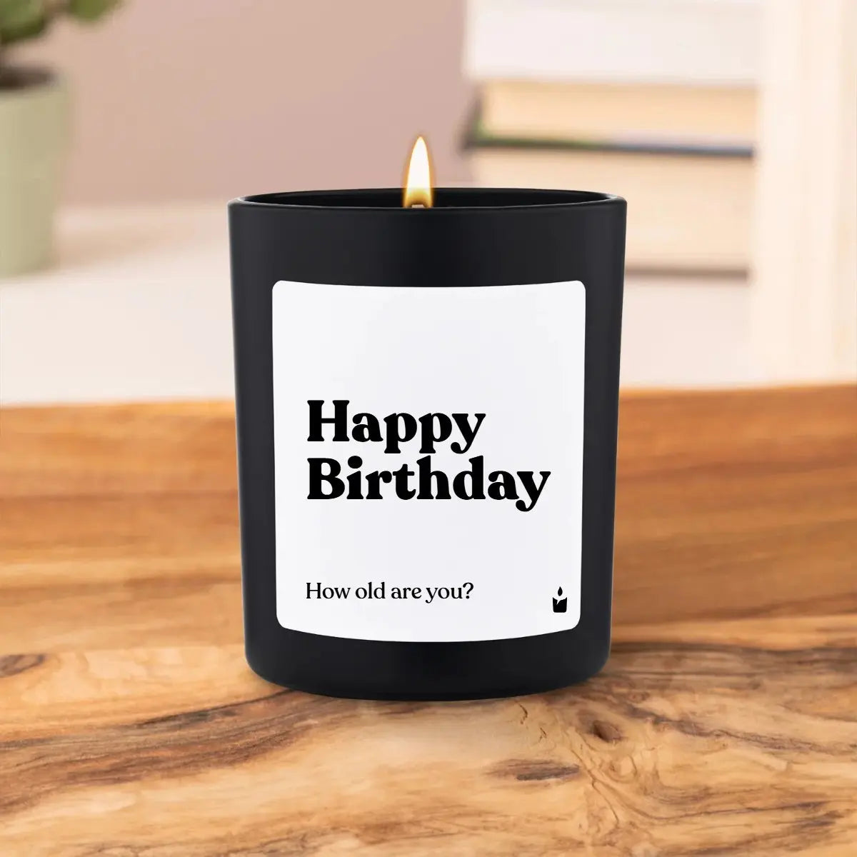 Duftkerze Schwarz Flowery Happy Birthday - How old are you? von ChattyCandles