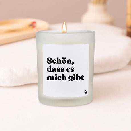 Duftkerze Weiss Flowery Schön, dass es mich gibt von ChattyCandles