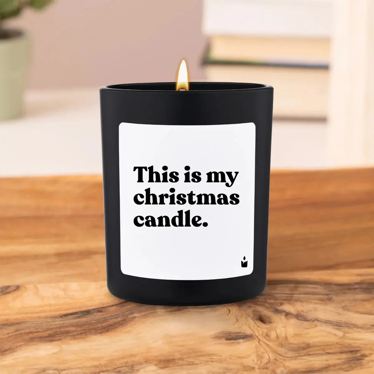 Duftkerze Schwarz Flowery This is my christmas candle. von ChattyCandles