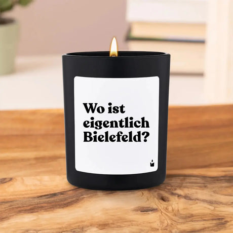 Duftkerze Schwarz Flowery Wo ist eigentlich Bielefeld? von ChattyCandles