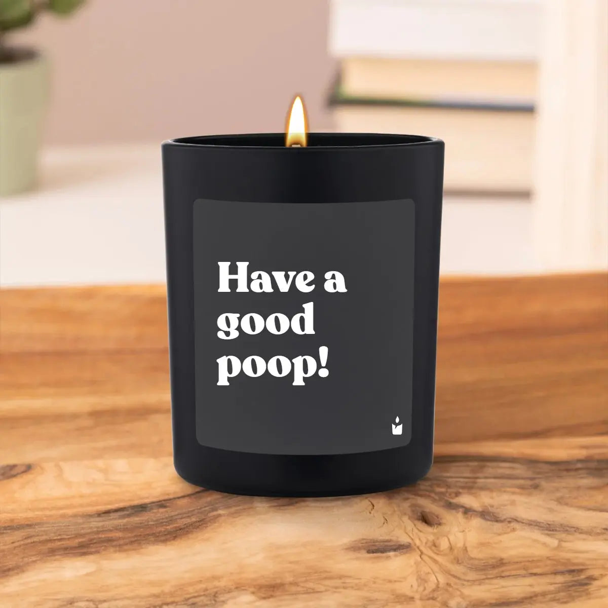 Duftkerze Schwarz Flowery Have a good poop! von ChattyCandles