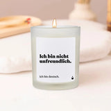 Duftkerze Weiss Woody Ich bin nicht unfreundlich. von ChattyCandles