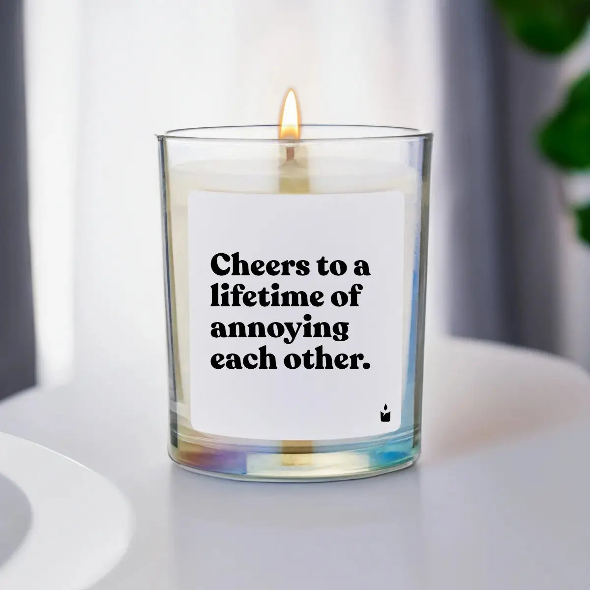 Duftkerze Rainbow Woody Cheers to a lifetime of annoying each other. von ChattyCandles