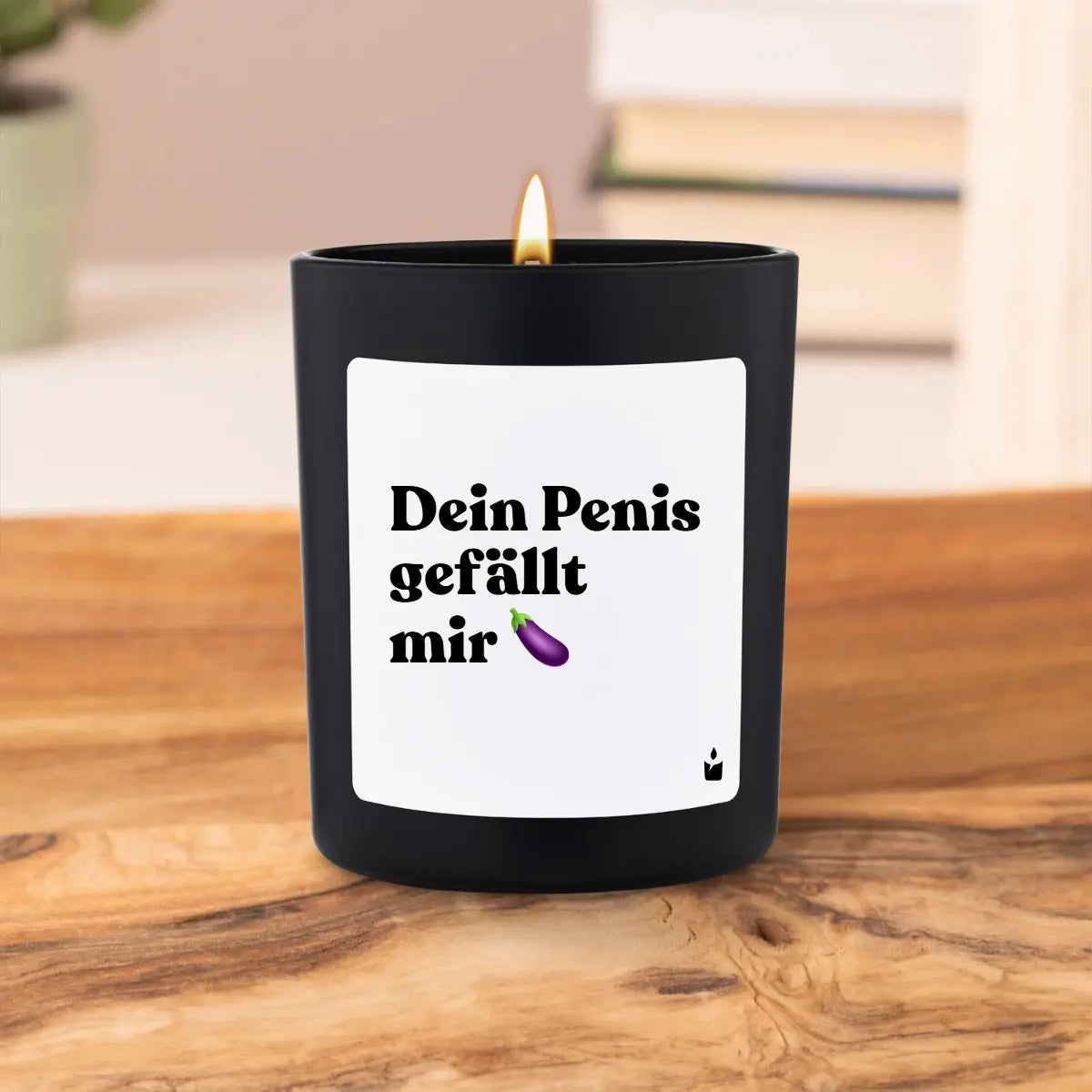 Duftkerze Schwarz Woody Dein Penis gefällt mir von ChattyCandles