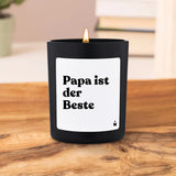 Duftkerze Schwarz Flowery Papa ist der Beste von ChattyCandles