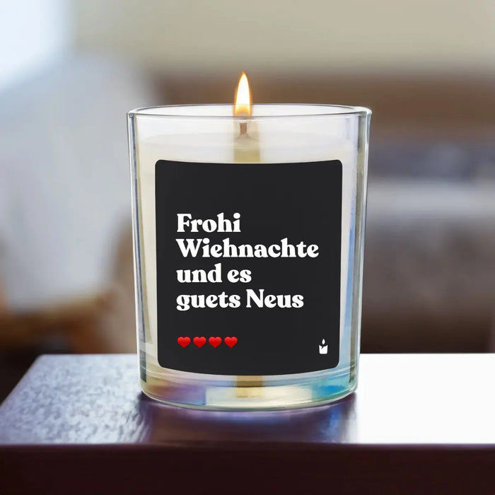 Duftkerze Flowery Frohi Wiehnachte und es guets Neus von ChattyCandles