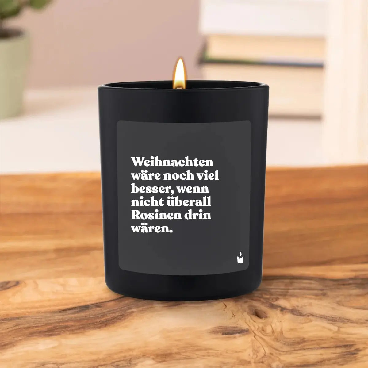Duftkerze Schwarz Woody Weihnachten wäre noch viel besser, wenn nicht überall Rosinen drin wären. von ChattyCandles