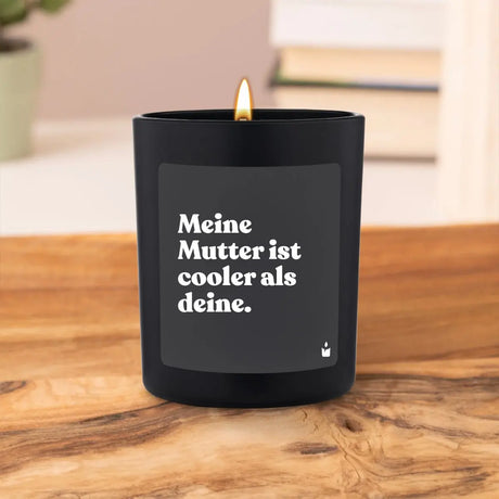 Duftkerze Schwarz Woody Meine Mutter ist cooler als deine. von ChattyCandles