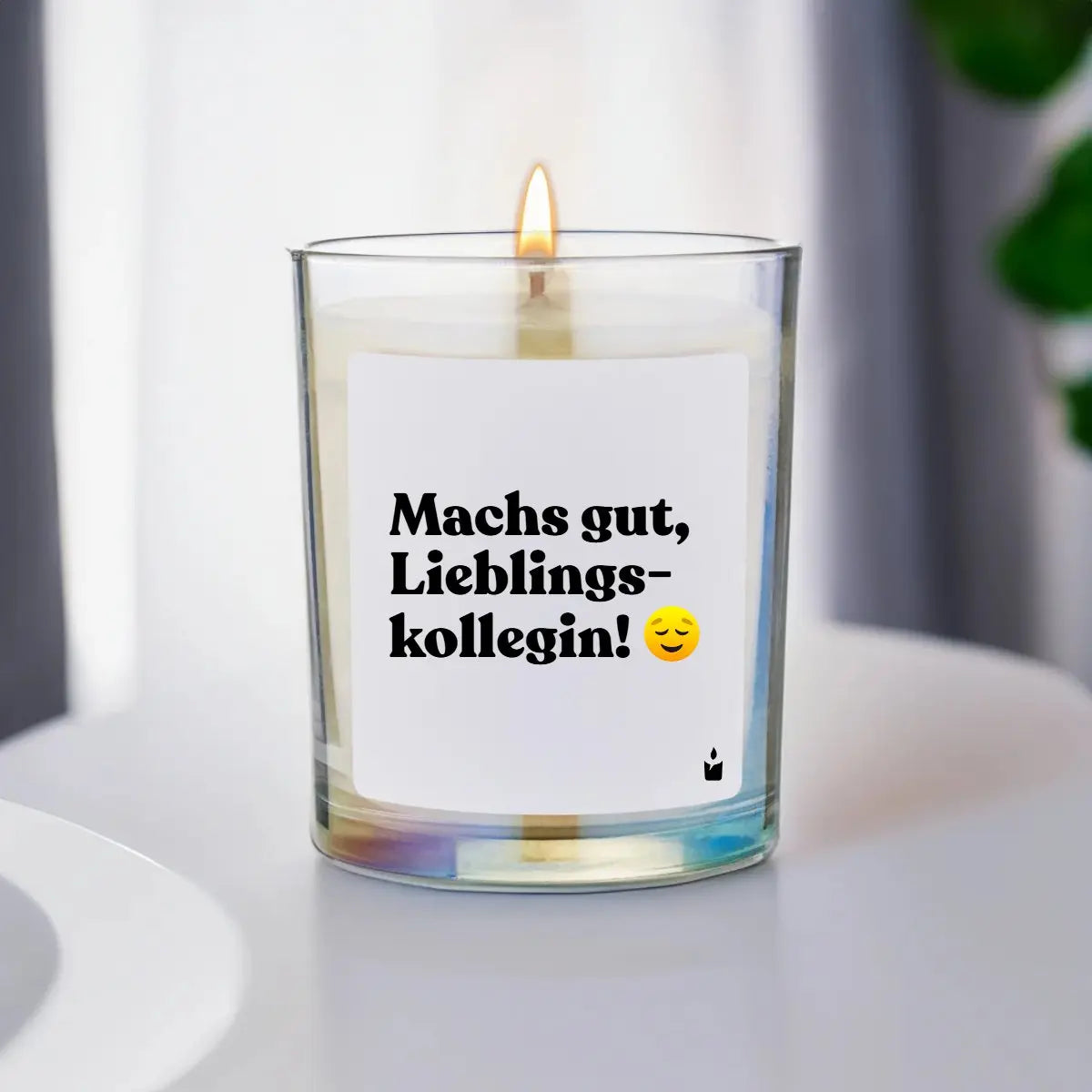 Duftkerze Rainbow Flowery Machs gut, Lieblingskollegin! von ChattyCandles
