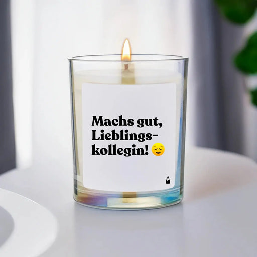 Duftkerze Flowery Machs gut, Lieblingskollegin! von ChattyCandles