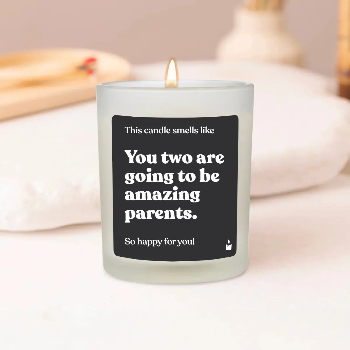 Duftkerze Weiss Woody You two are going to be amazing parents. von ChattyCandles