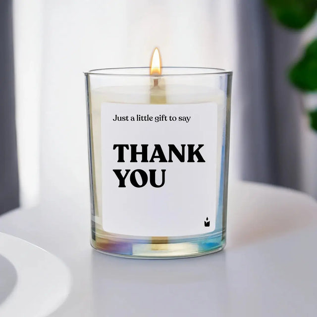 Duftkerze Rainbow Woody Just a little gift to say thank you von ChattyCandles