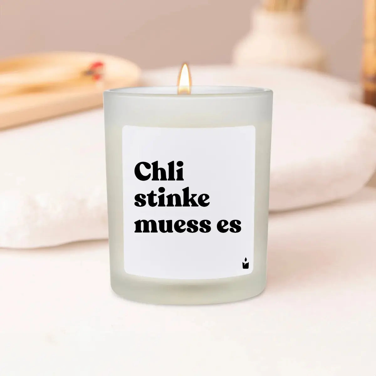 Duftkerze Weiss Flowery Chli stinke muess es von ChattyCandles
