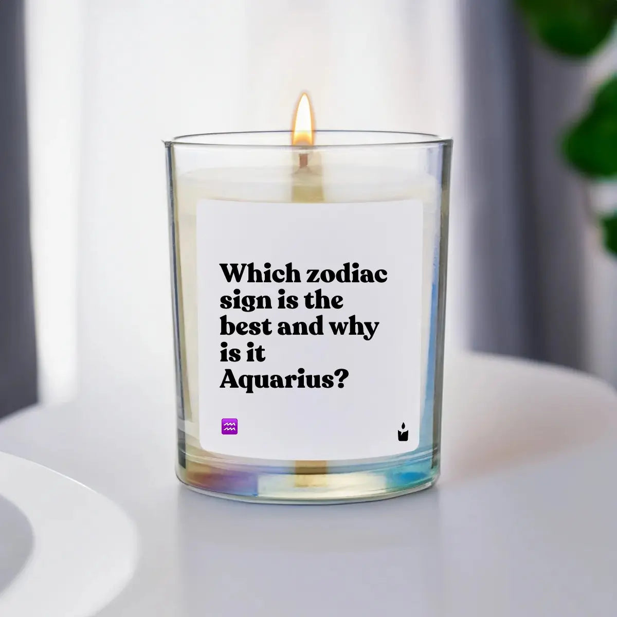 Duftkerze Rainbow Flowery Which zodiac sign is the best and why is it Aquarius? von ChattyCandles