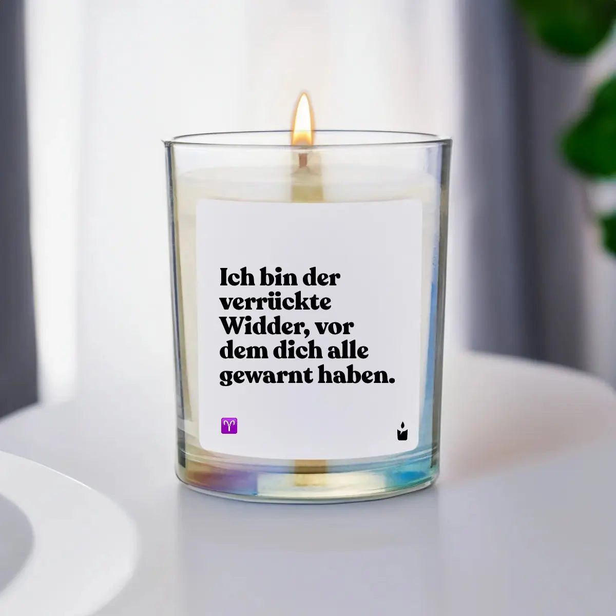 Duftkerze Rainbow Woody Ich bin der verrückte Widder, vor dem dich alle gewarnt haben. von ChattyCandles