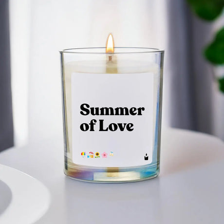 Duftkerze Rainbow Woody Summer of Love von ChattyCandles