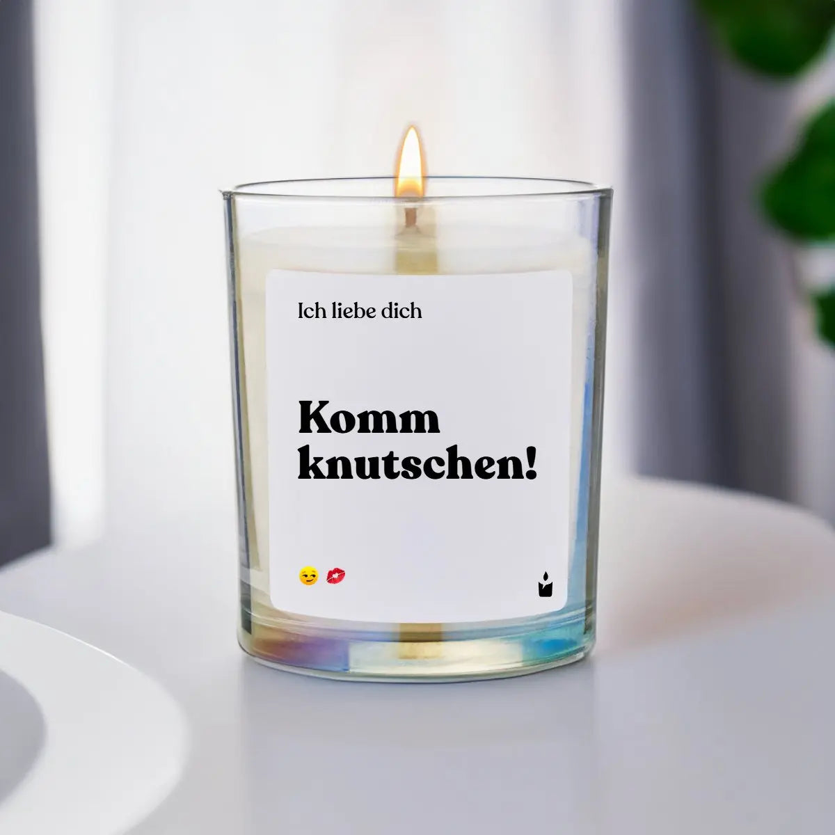 Duftkerze Rainbow Woody Ich liebe dich - komm knutschen von ChattyCandles