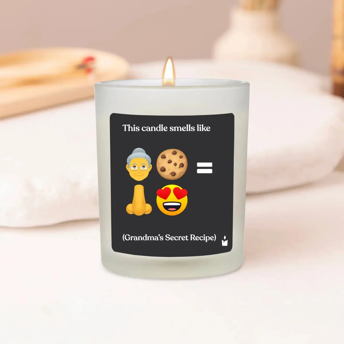 Duftkerze Weiss Woody Grandma's secret recipe von ChattyCandles