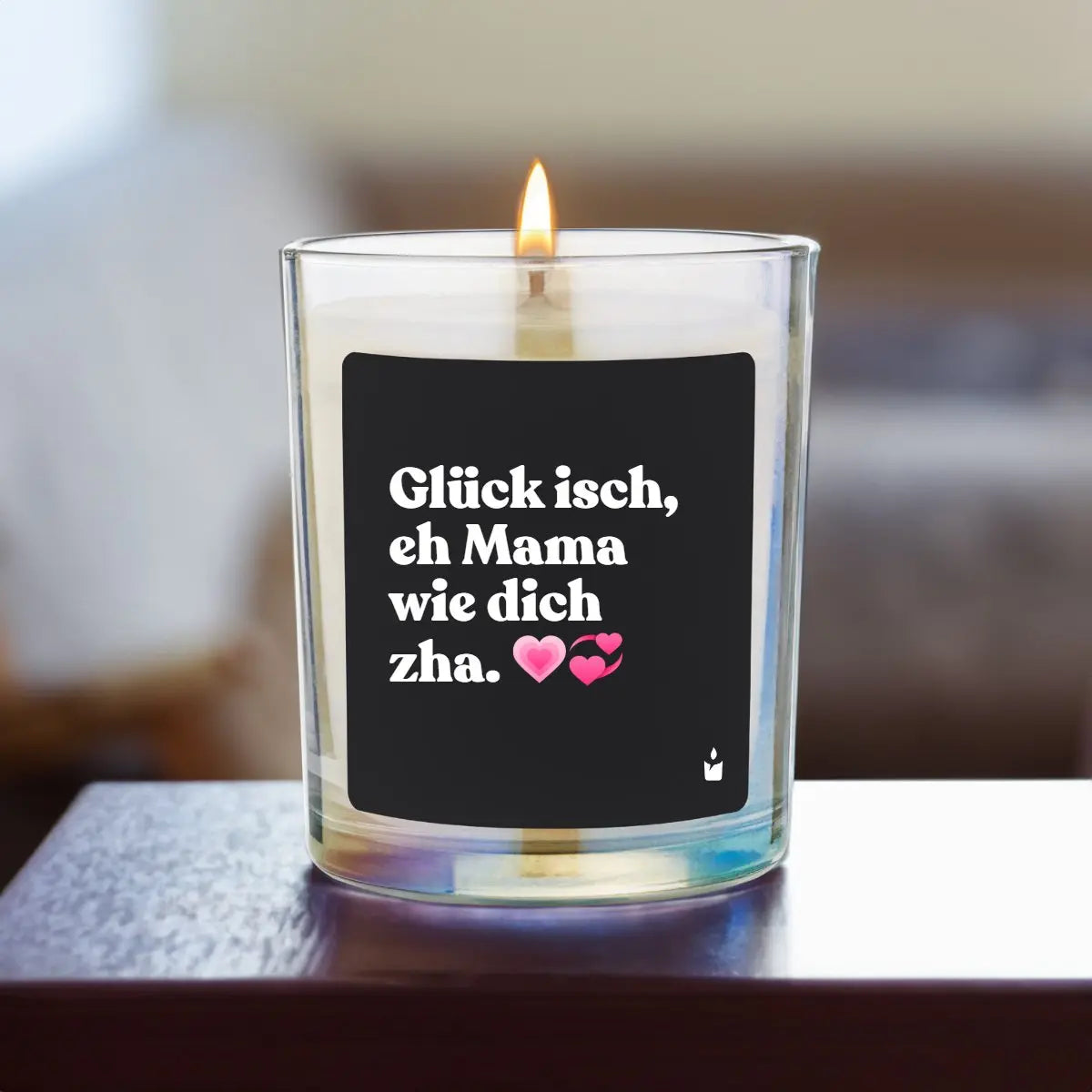 Duftkerze Rainbow Flowery Glück isch, eh Mama wie dich zha. von ChattyCandles