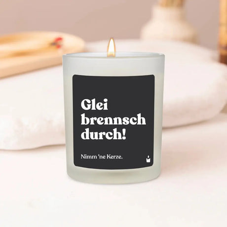 Duftkerze Weiss Woody Glei brennsch durch! von ChattyCandles