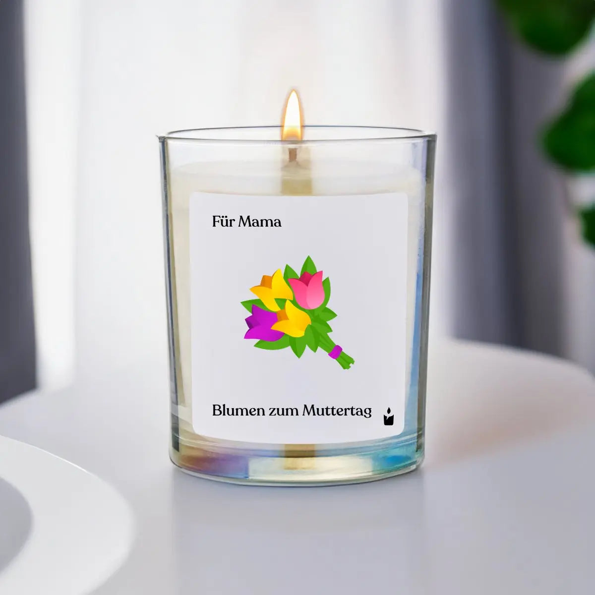 Duftkerze Rainbow Flowery Blumenstrauss von ChattyCandles
