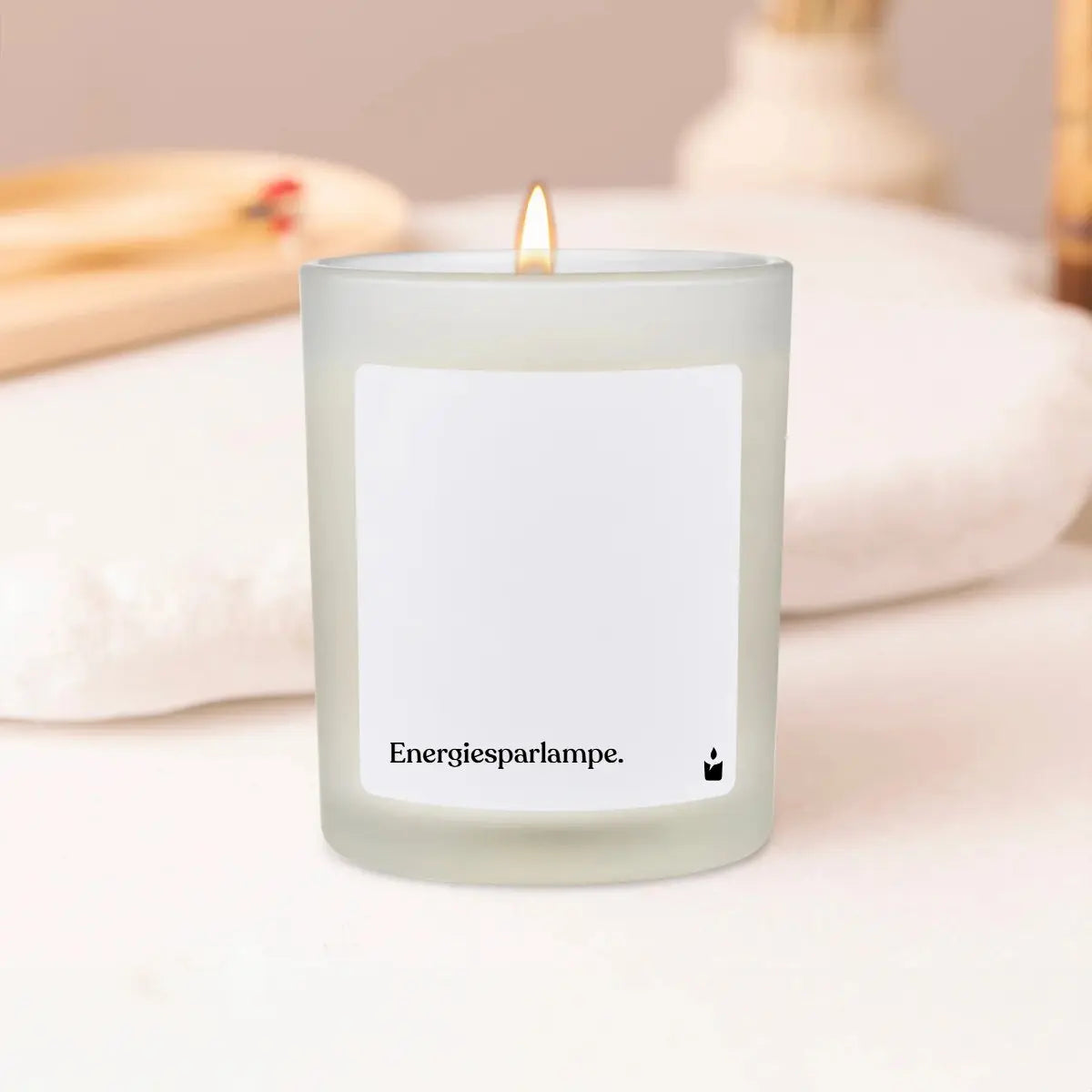 Duftkerze Weiss Flowery Energiesparlampe von ChattyCandles