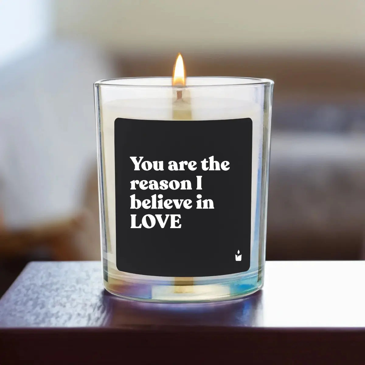 Duftkerze Rainbow Woody You are the reason I believe in love von ChattyCandles