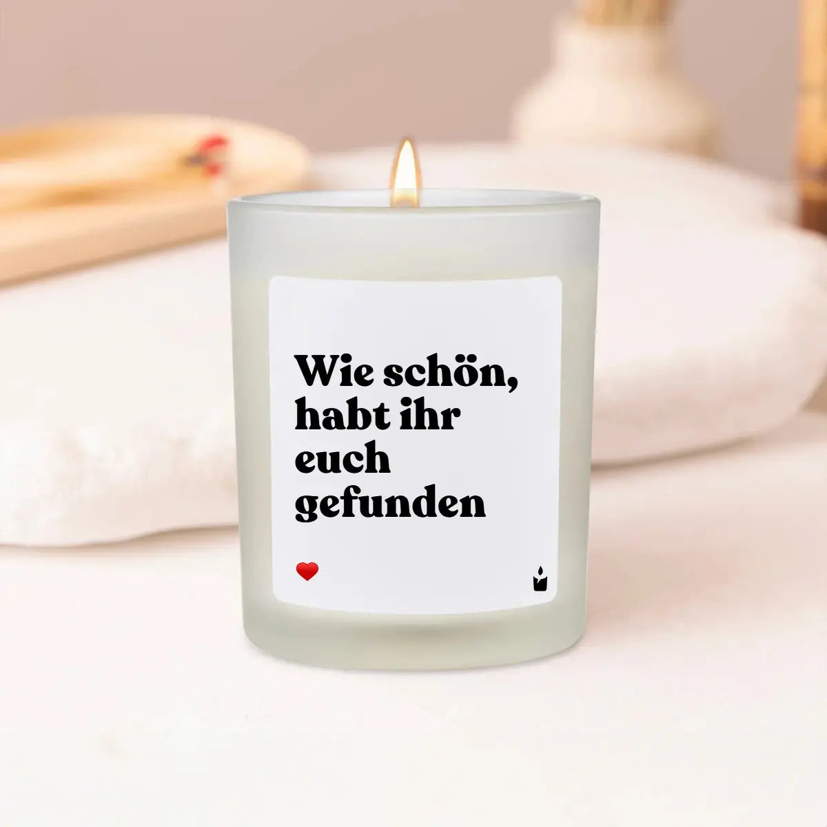 Duftkerze Weiss Woody Wie schön, habt ihr euch gefunden von ChattyCandles