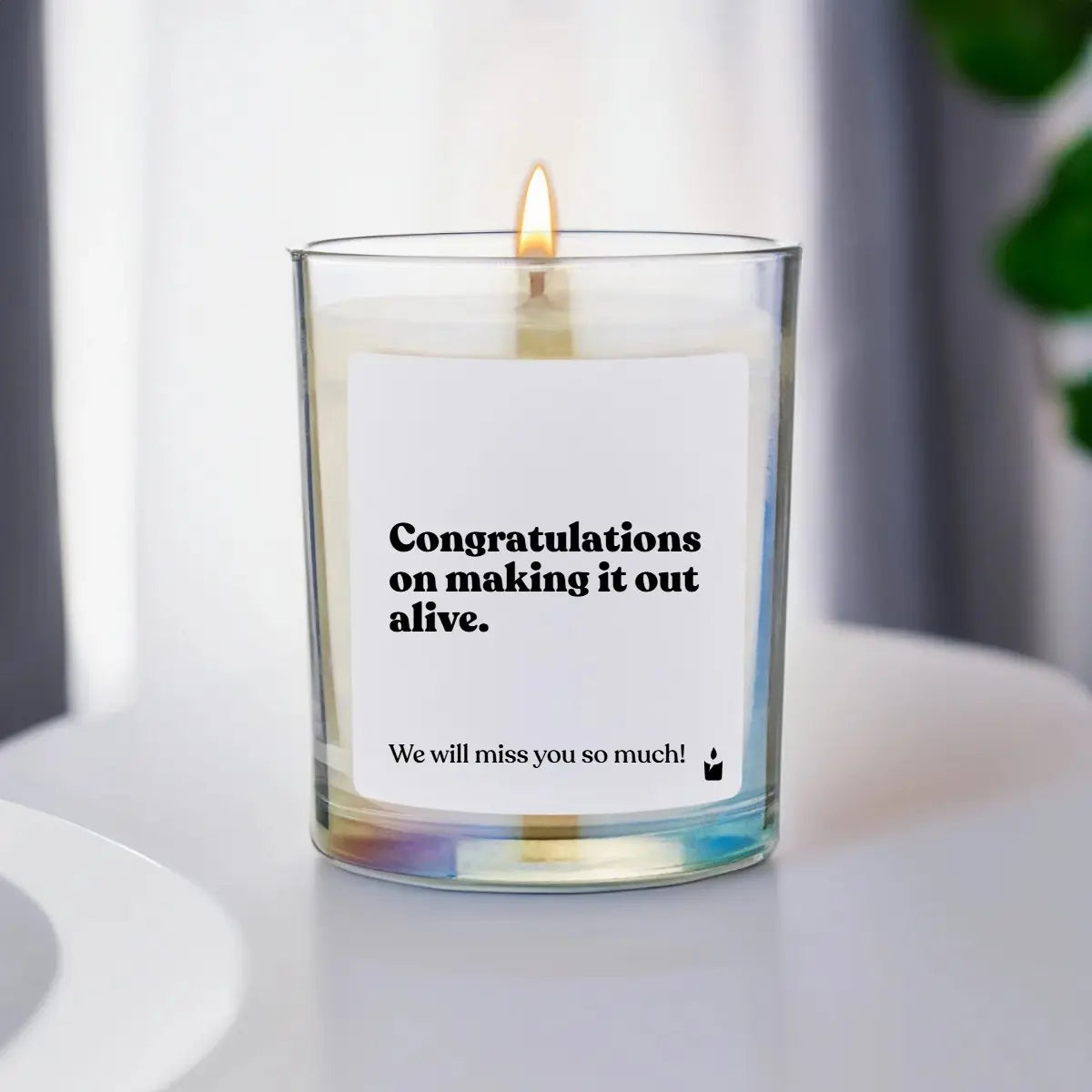 Duftkerze Rainbow Flowery Congratulations on making it out alive. von ChattyCandles