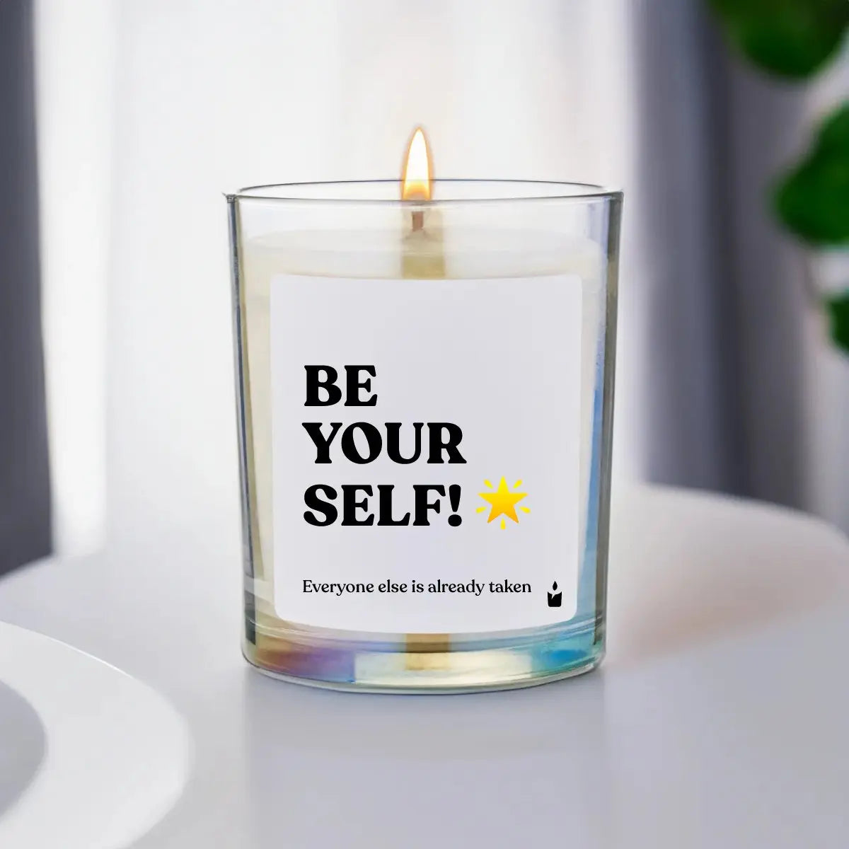 Duftkerze Rainbow Woody Be yourself! Everyone else is already taken von ChattyCandles