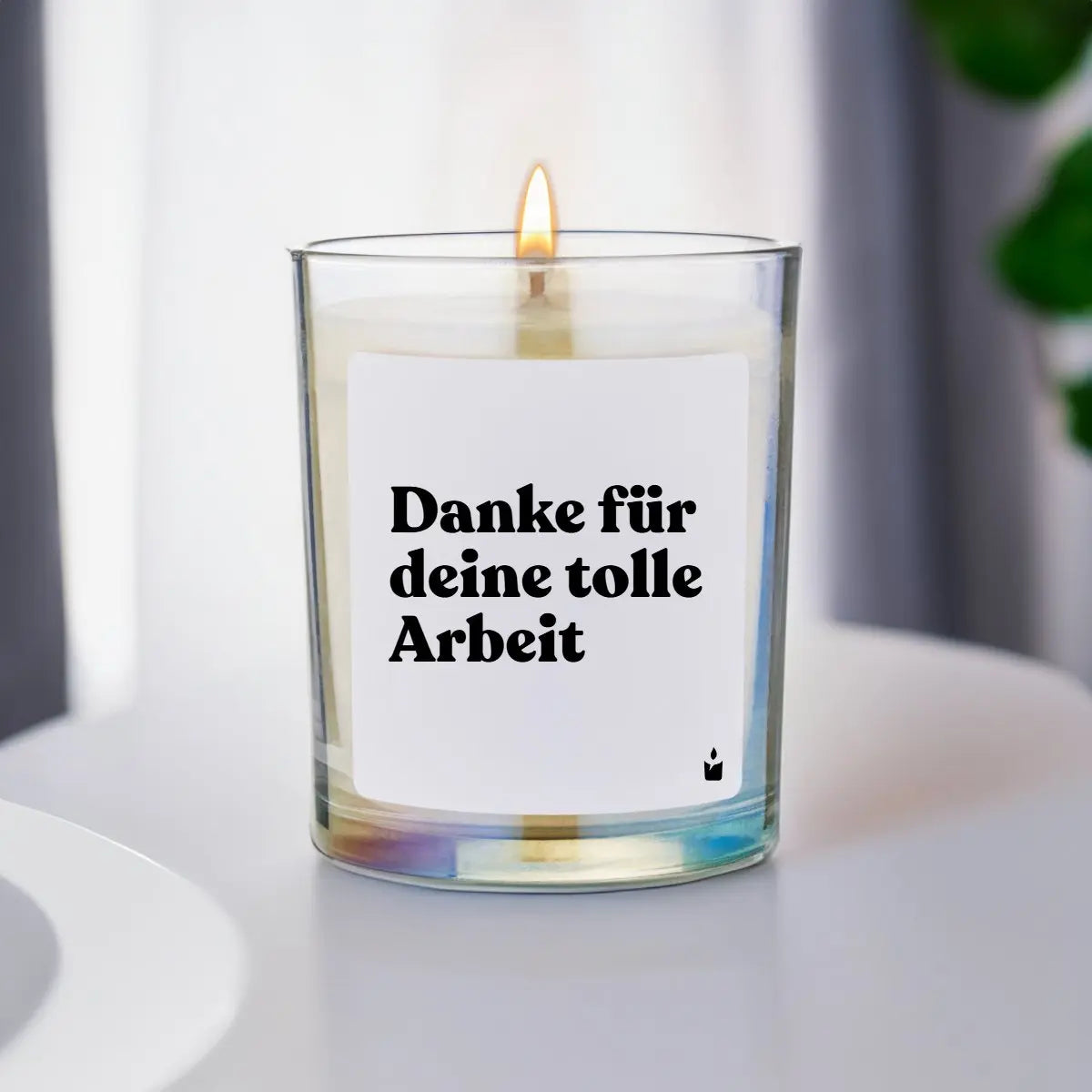 Duftkerze Rainbow Flowery Danke für deine tolle Arbeit von ChattyCandles