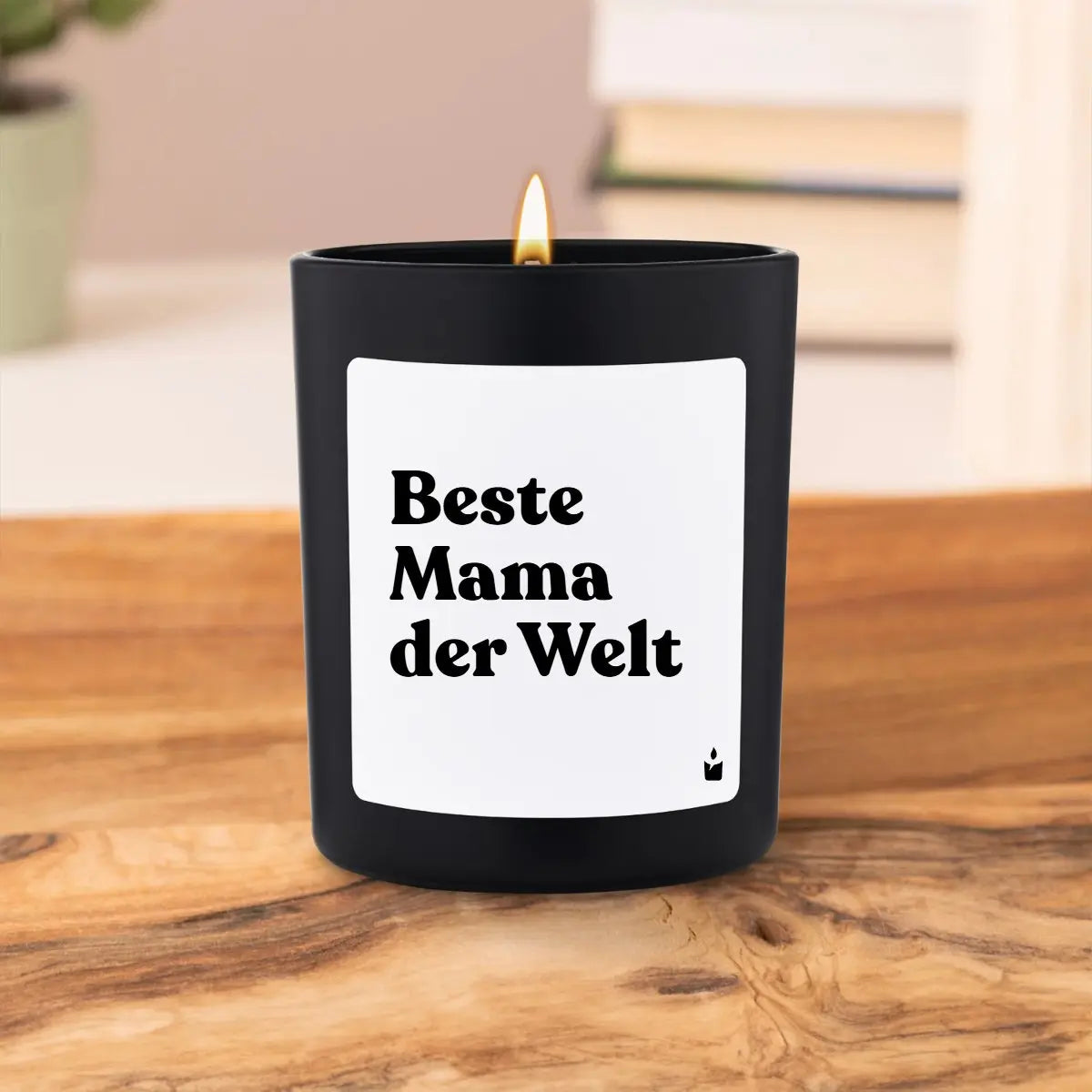 Duftkerze Schwarz Woody Beste Mama der Welt von ChattyCandles