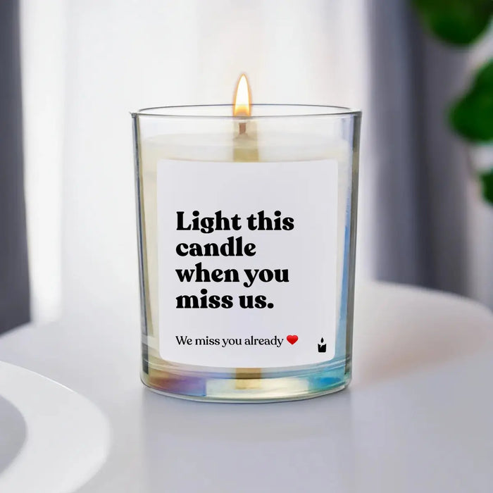 Duftkerze Woody Light this candle when you miss us. von ChattyCandles