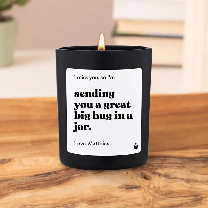 Duftkerze Woody I miss you, so I'm sending you a great big hug in a jar. von ChattyCandles