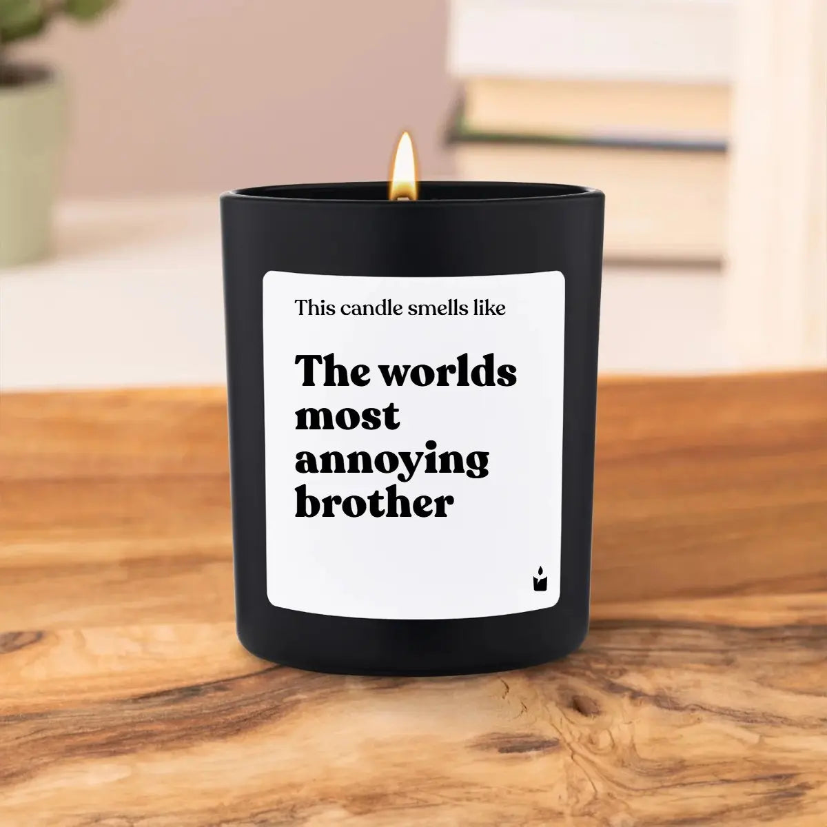 Duftkerze Schwarz Flowery The worlds most annoying brother von ChattyCandles