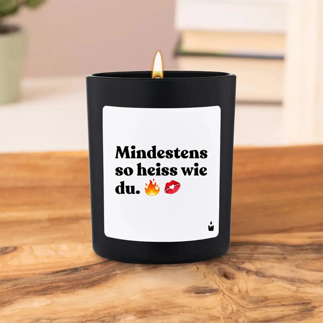 Duftkerze Schwarz Woody Mindestens so heiss wie du. von ChattyCandles