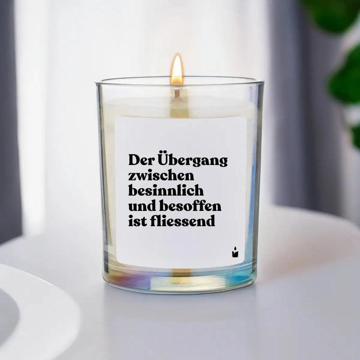 Duftkerze Flowery Der Übergang zwischen besinnlich und besoffen ist fliessend von ChattyCandles