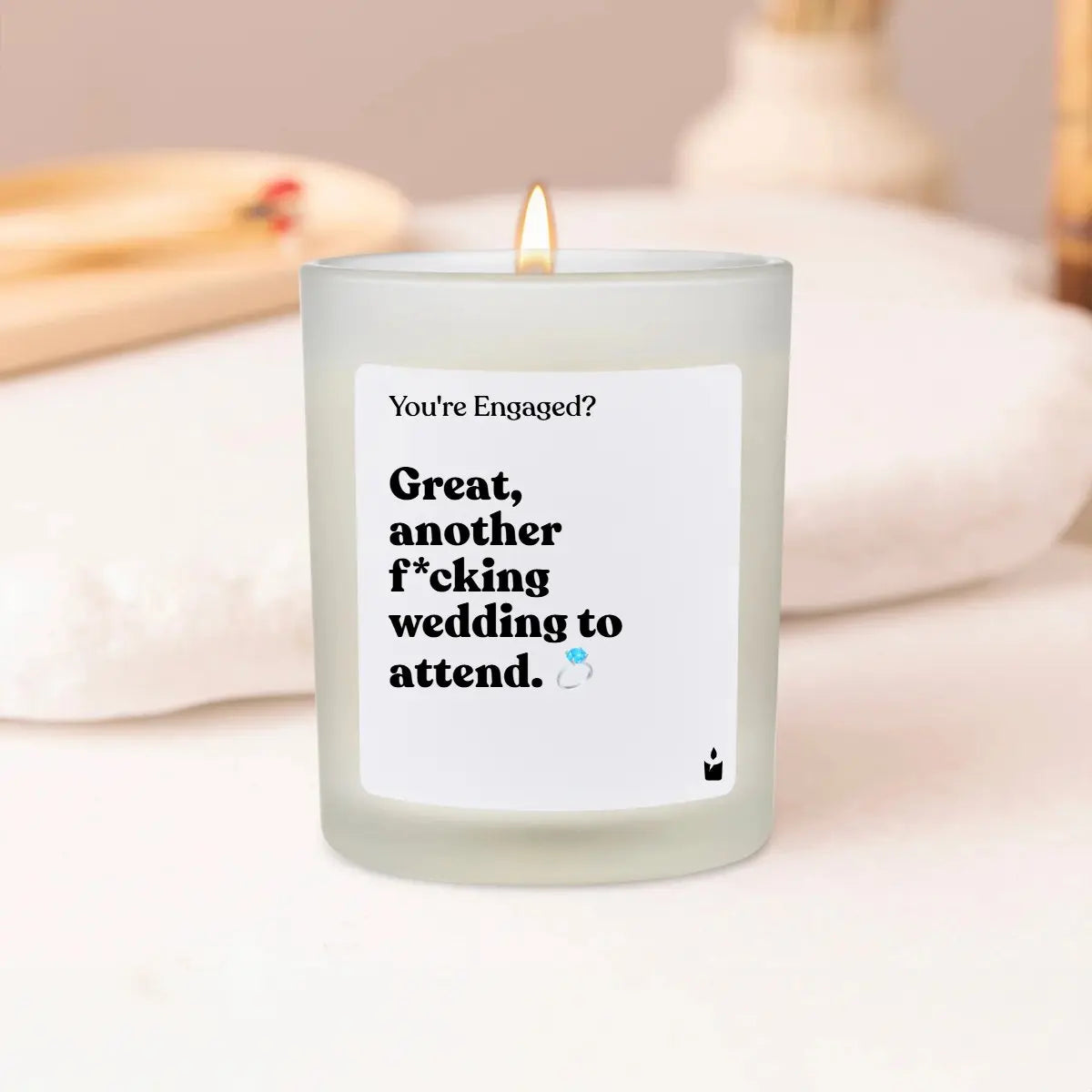 Duftkerze Weiss Woody Great, another f*cking wedding to attend von ChattyCandles